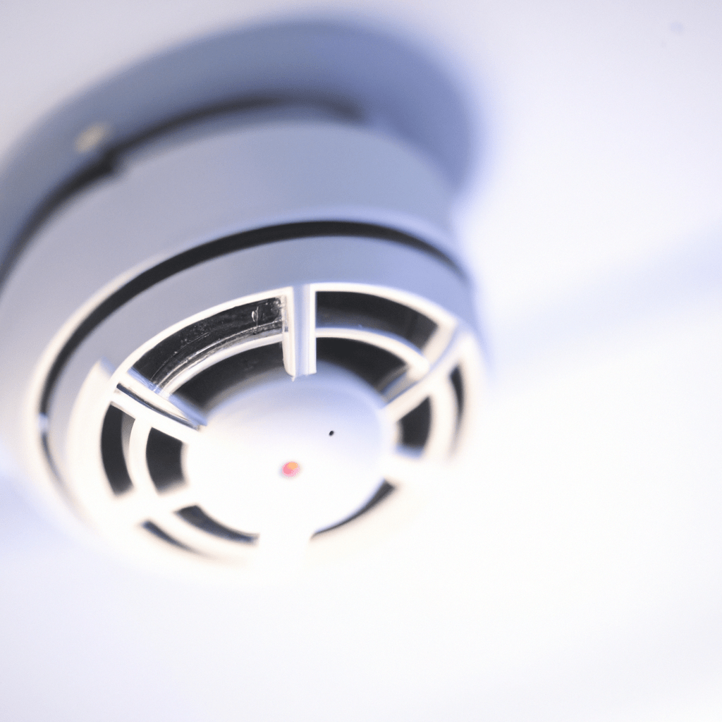 [Foto] A close-up of a smoke and fire detector, alerting people to potential dangers in buildings.. Sigma 85 mm f/1.4. No text.