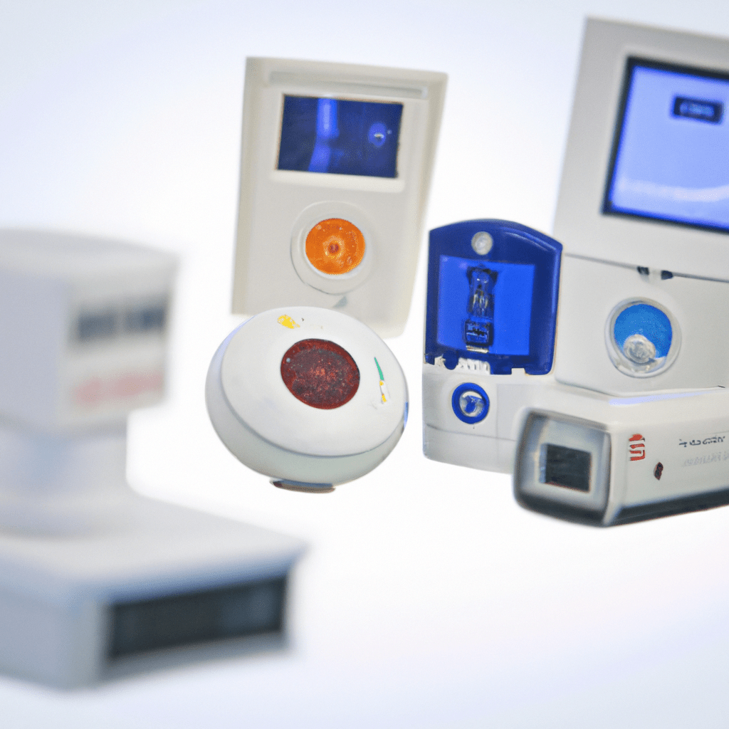 A photo of a GSM alarm system with various devices connected, such as cameras, flood detectors, smoke and fire sensors, and more. These additional devices enhance the security and convenience of your home or office. Choose a compatible GSM alarm system to ensure proper integration of these devices.. Sigma 85 mm f/1.4. No text.