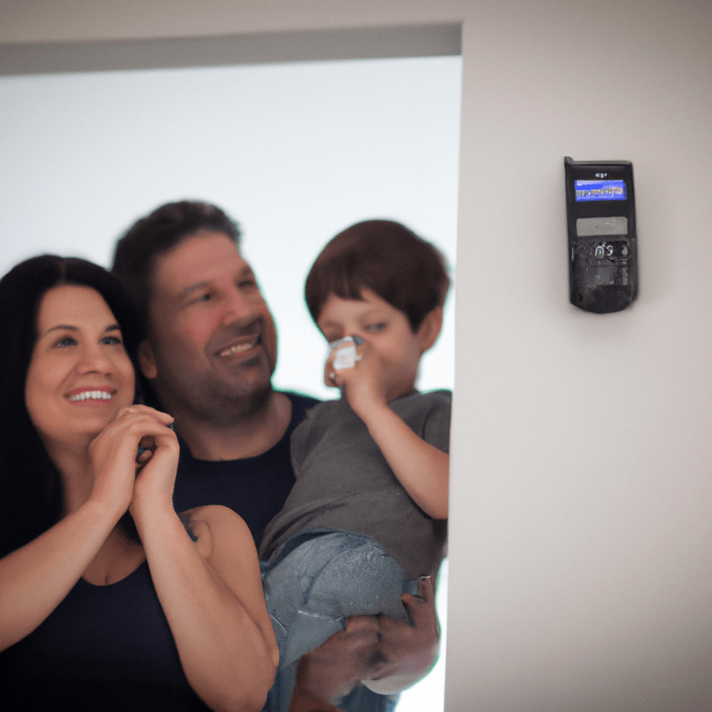 3 - [Image: A family feeling secure with a GSM security system.]. Sigma 85 mm f/1.4. No text.. Sigma 85 mm f/1.4. No text.