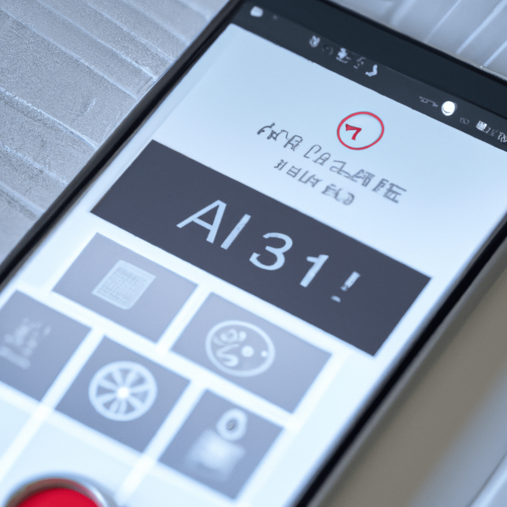 2 - [Ultimate control with mobile app]. Photo of a smartphone displaying the alarm system's mobile app with various security settings and notifications.. Sigma 85 mm f/1.4. No text.