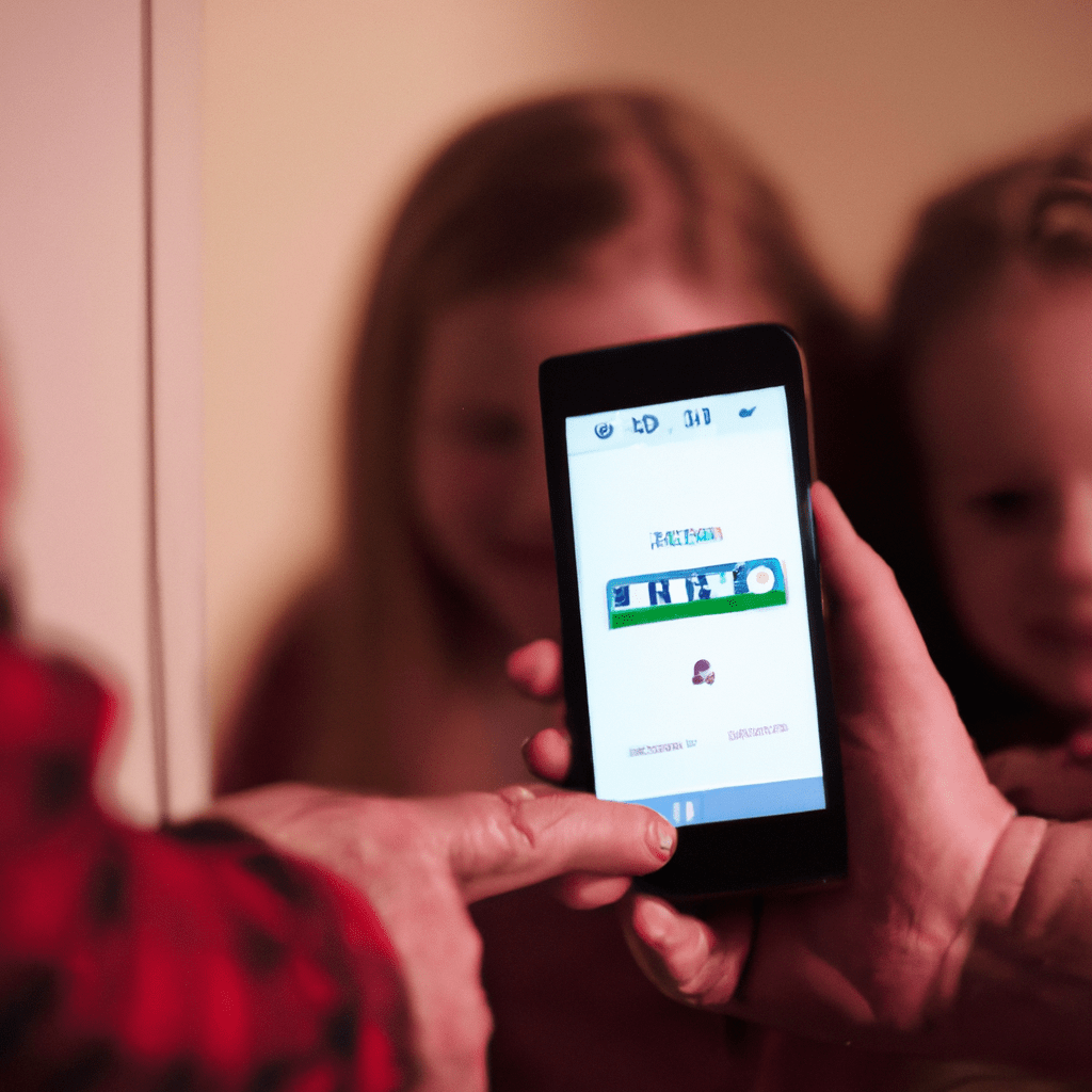 4 - [Image: A family using a mobile app to control their GSM security system]. Sigma 85 mm f/1.4. No text.. Sigma 85 mm f/1.4. No text.