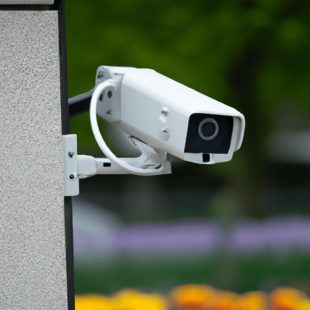 A photo of a high-tech security camera system, providing peace of mind and protection against burglary.. Sigma 85 mm f/1.4. No text.