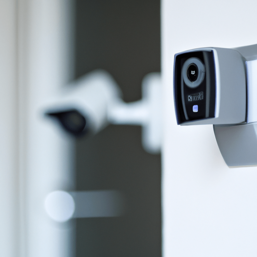 Photo: A close-up of a security system with both motion and open/close sensors, providing comprehensive protection for a modern home.. Sigma 85 mm f/1.4. No text.