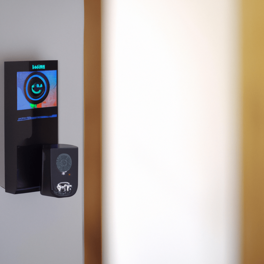 A photo of a security system integrated with a smart home, allowing for remote monitoring and control. Sigma 85 mm f/1.4. No text.. Sigma 85 mm f/1.4. No text.