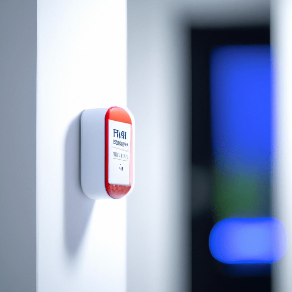A photo capturing the Solight GSM alarm in action, detecting motion and sending alerts, ensuring the security and safety of your home.. Sigma 85 mm f/1.4. No text.