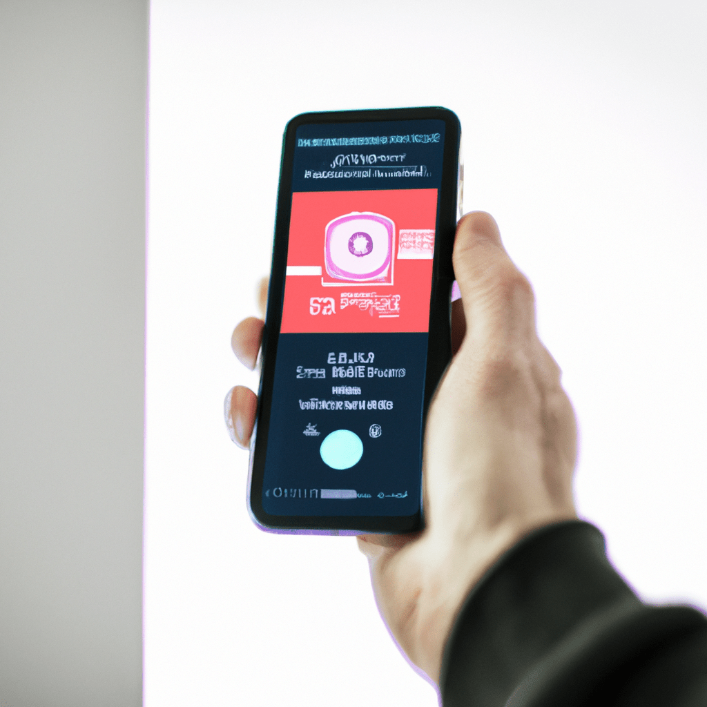 A photo of a person using a smartphone to control a wireless alarm system in their apartment. The alarm is connected to smart devices and offers remote monitoring and notifications for enhanced home security.. Sigma 85 mm f/1.4. No text.