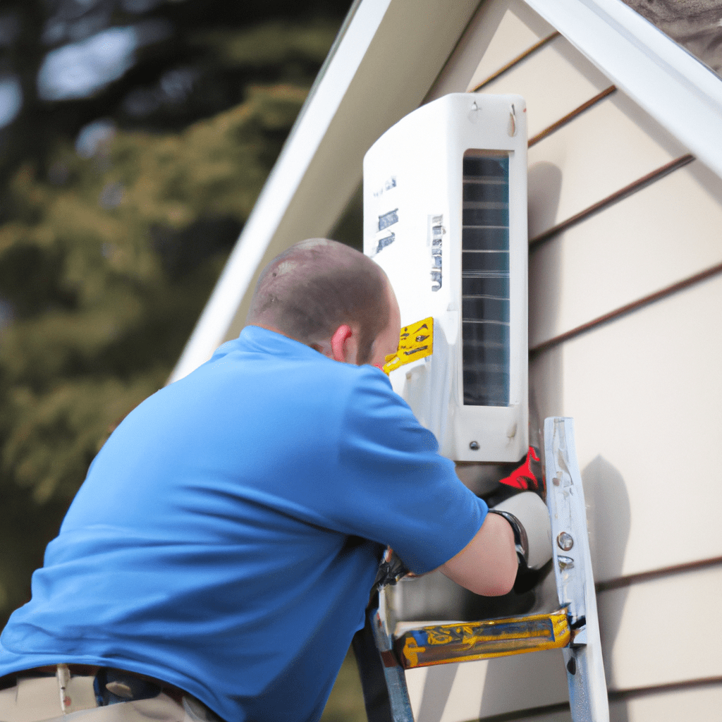 3 - [Photo: A technician performing regular maintenance and inspection on a cottage security system.] Sigma 85 mm f/1.4. No text.. Sigma 85 mm f/1.4. No text.