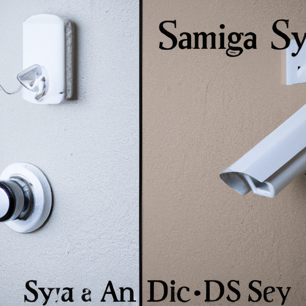 A photo comparing DIY installation and professional installation of a home security system. It highlights the advantages and disadvantages of each option, helping homeowners make the right decision. Sigma 85mm f/1.4. No text.. Sigma 85 mm f/1.4. No text.