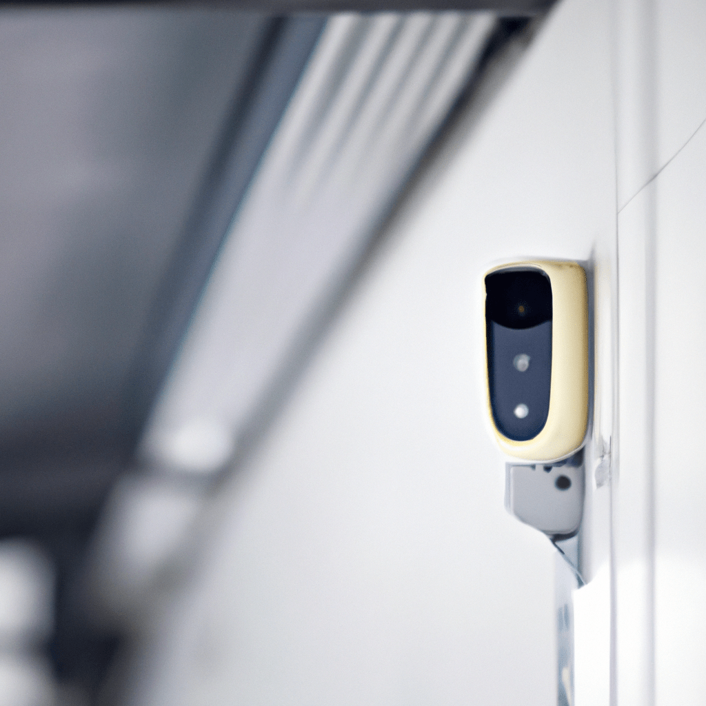 A photo of an electronic security system for public buildings. Ensure the safety and protection of occupants and property with this advanced system. Monitor the space, respond quickly to any danger, and control everything remotely. Choose the right security system for your public building and stay secure.. Sigma 85 mm f/1.4. No text.