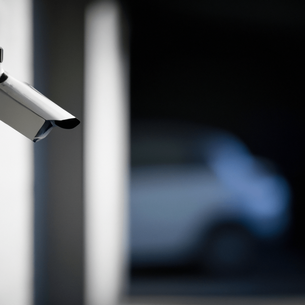 [Security Camera overlooking a garage]. Sigma 85 mm f/1.4. No text.