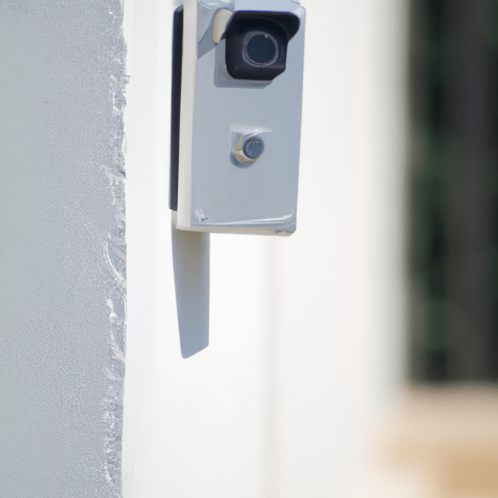 [Photo: A modern electronic security system protecting a home and its belongings, providing peace of mind and reliable protection.]. Sigma 85 mm f/1.4. No text.