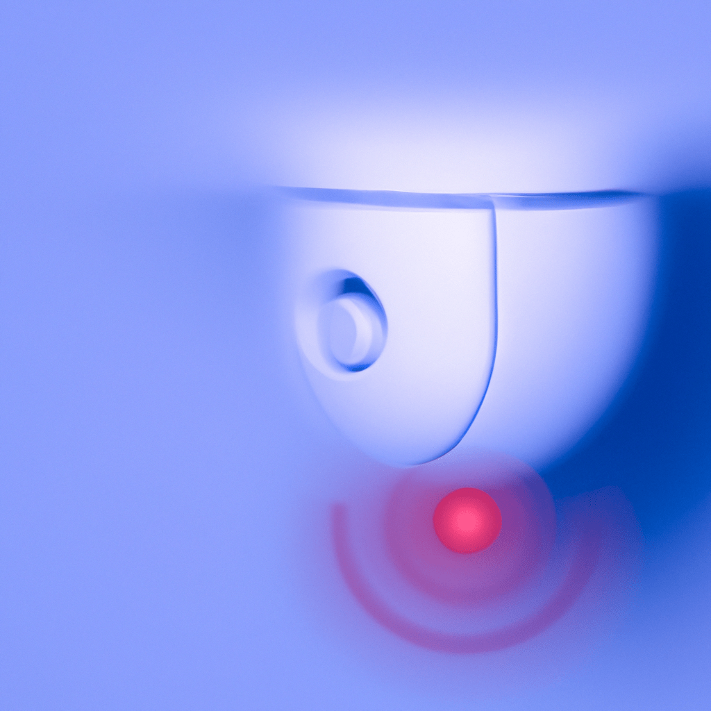 [Infra-red motion detection sensor in action]. Sigma 85 mm f/1.4. No text.