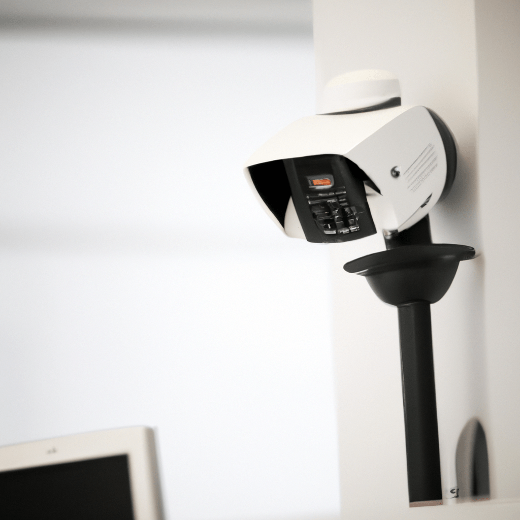 [An image showcasing a Jablotron camera system installed in a home or workplace, providing complete security and peace of mind.]. Sigma 85 mm f/1.4. No text.