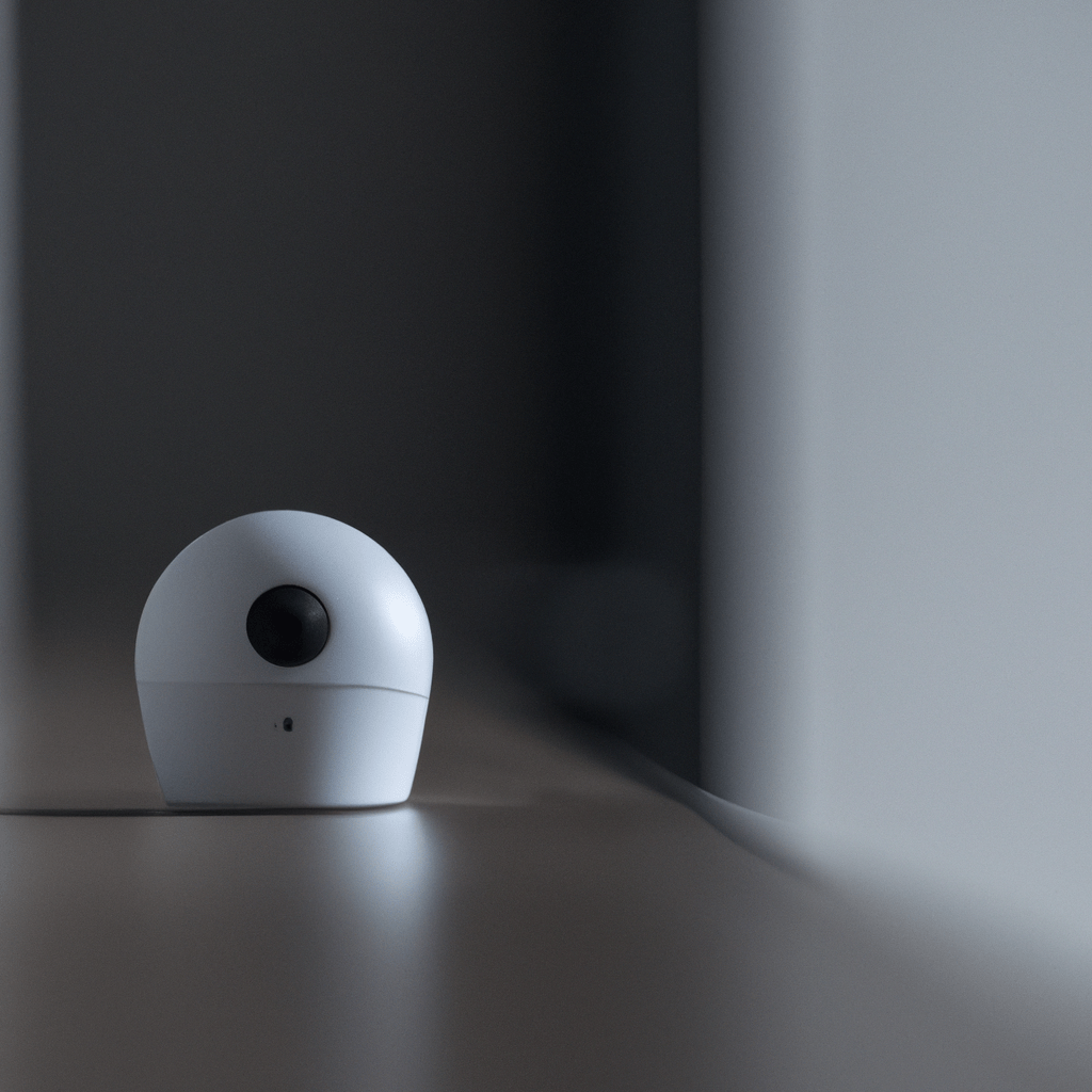 A photo of a motion sensor placed strategically in a room, ensuring optimal detection and reliability for the Evolveo Sonix wireless property security system.. Sigma 85 mm f/1.4. No text.