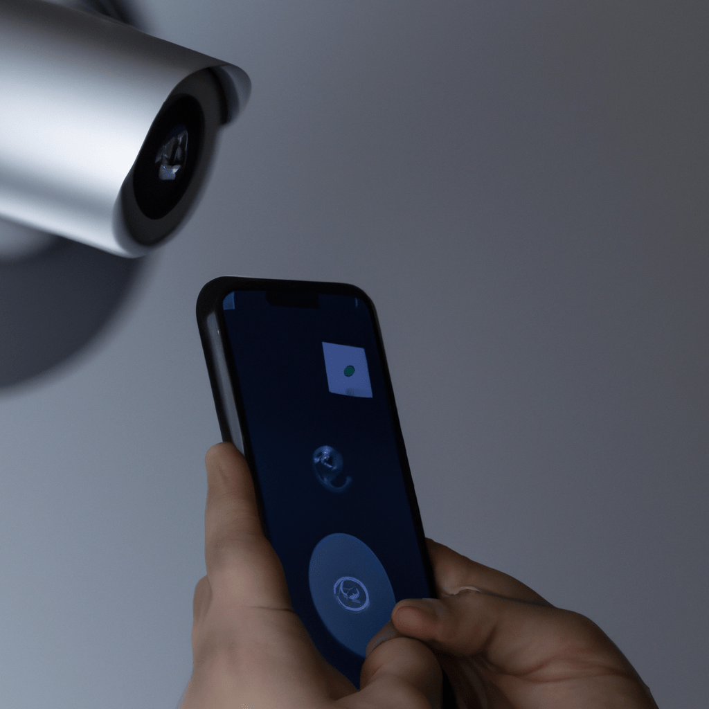 A photo of a person remotely accessing a security camera system through their smartphone, ensuring maximum control and peace of mind. Canon 50 mm f/1.8. No text. Sigma 85 mm f/1.4. No text.. Sigma 85 mm f/1.4. No text.