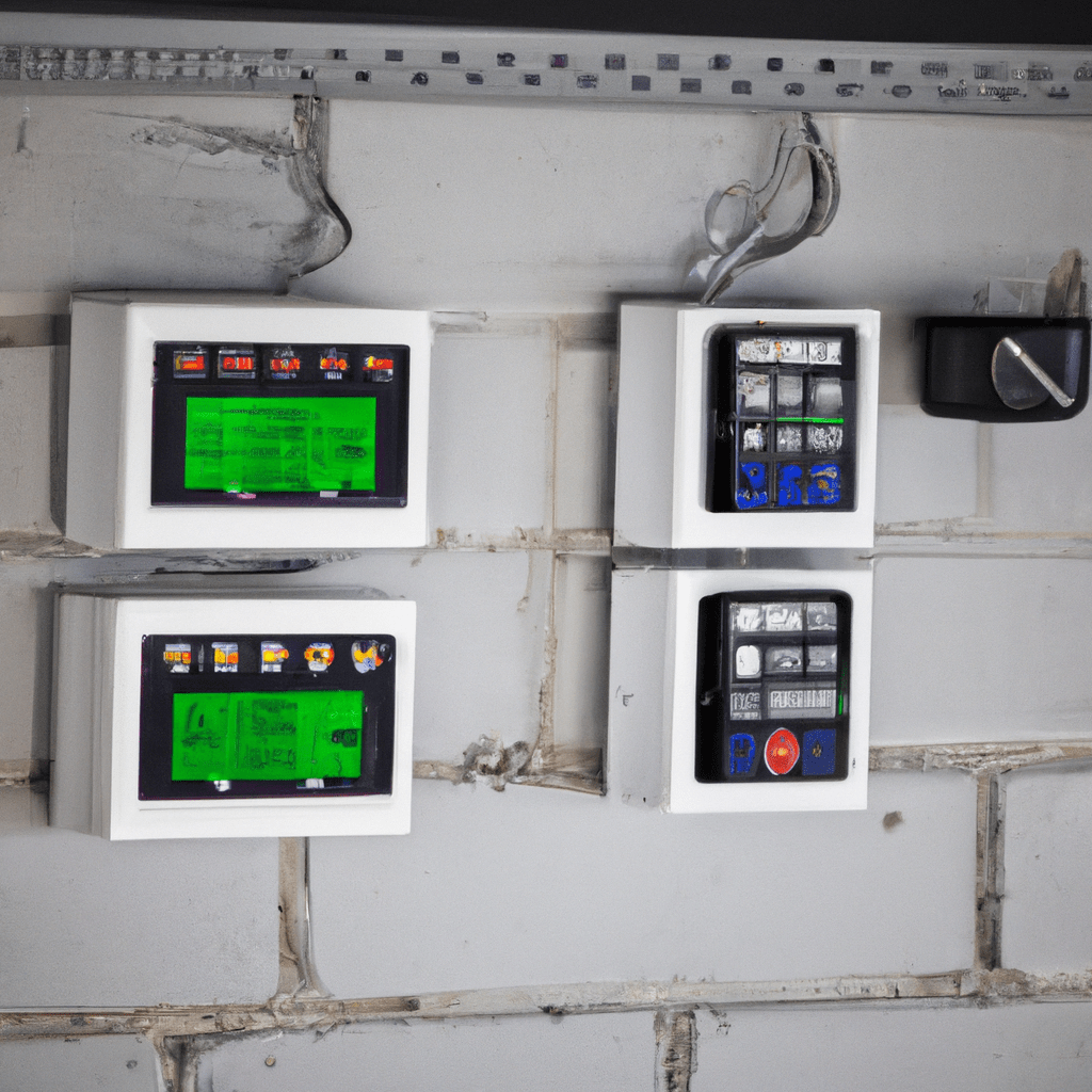 A photo demonstrating the connection of sensors and accessories to a GSM alarm system in a garage, ensuring optimal protection for your property. Canon 70-200mm f/2.8. No text.. Sigma 85 mm f/1.4. No text.