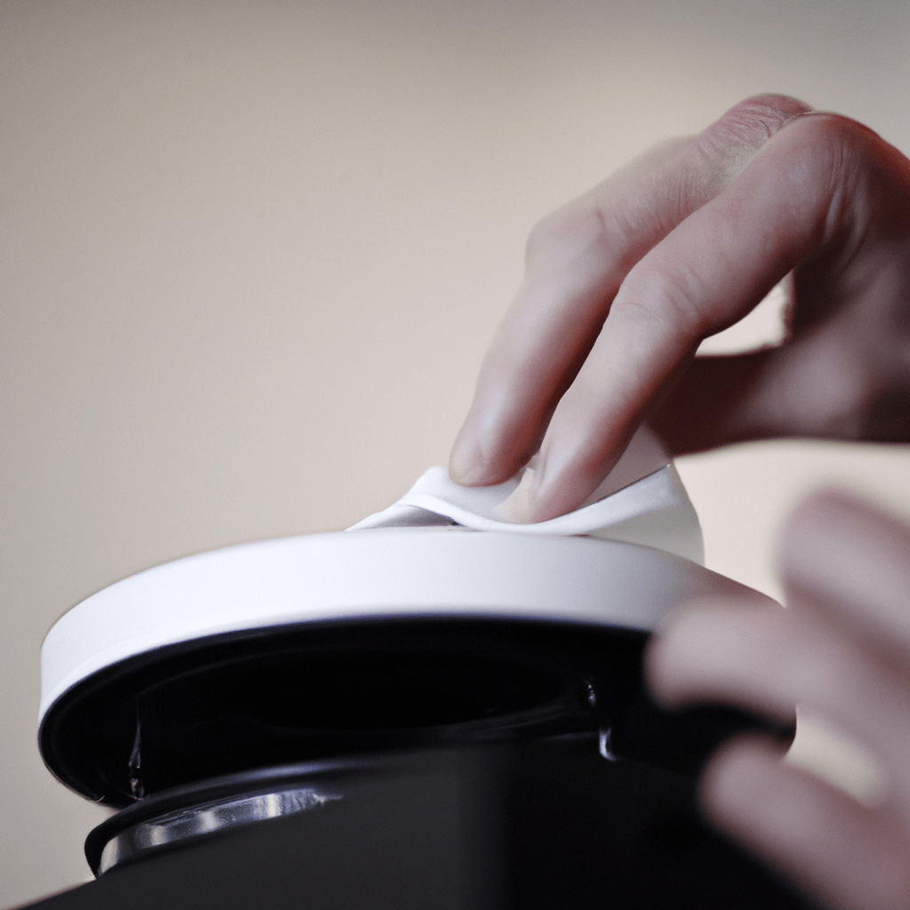 2 - A photo of a person carefully cleaning a smoke detector with a soft cloth, ensuring its optimal functionality. Sigma 85 mm f/1.4. No text.. Sigma 85 mm f/1.4. No text.