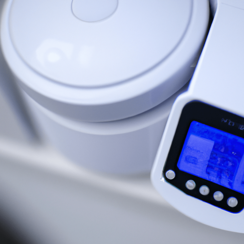 Close-up of a wired home alarm system with customizable features. Sigma 85 mm f/1.4. No text.. Sigma 85 mm f/1.4. No text.