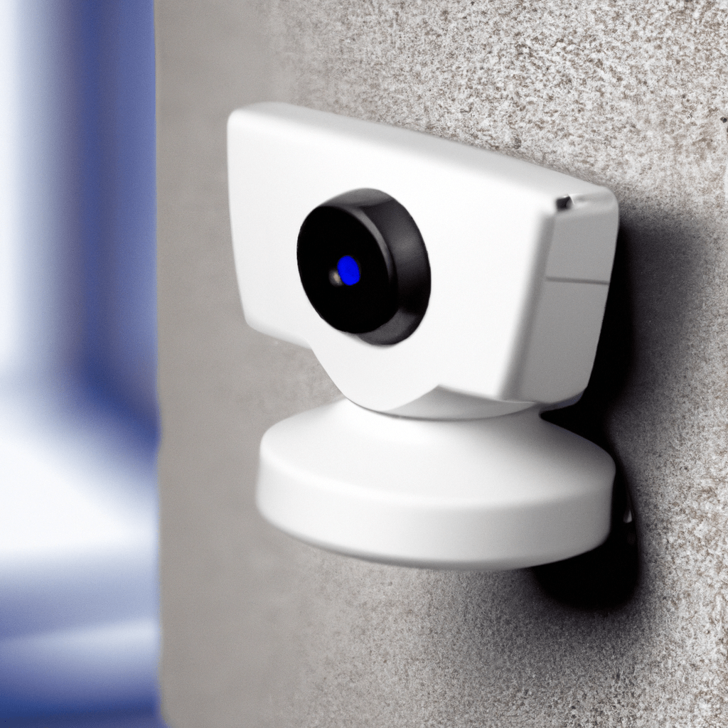 [An illustration of a wireless motion detector with integrated security camera]. Sigma 85 mm f/1.4. No text.