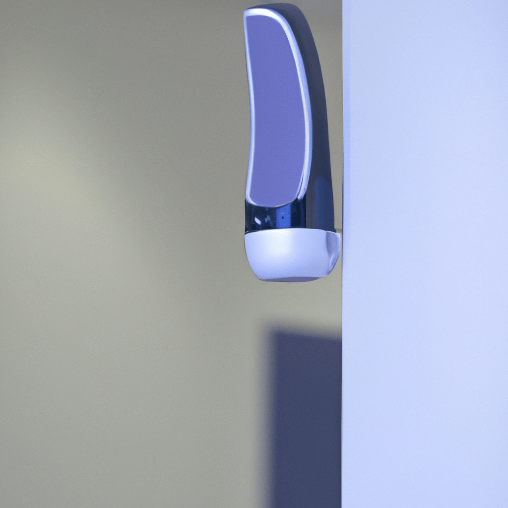 A photo illustrating the optimal height placement of a wireless motion detector indoors for efficient and reliable motion detection.. Sigma 85 mm f/1.4. No text.