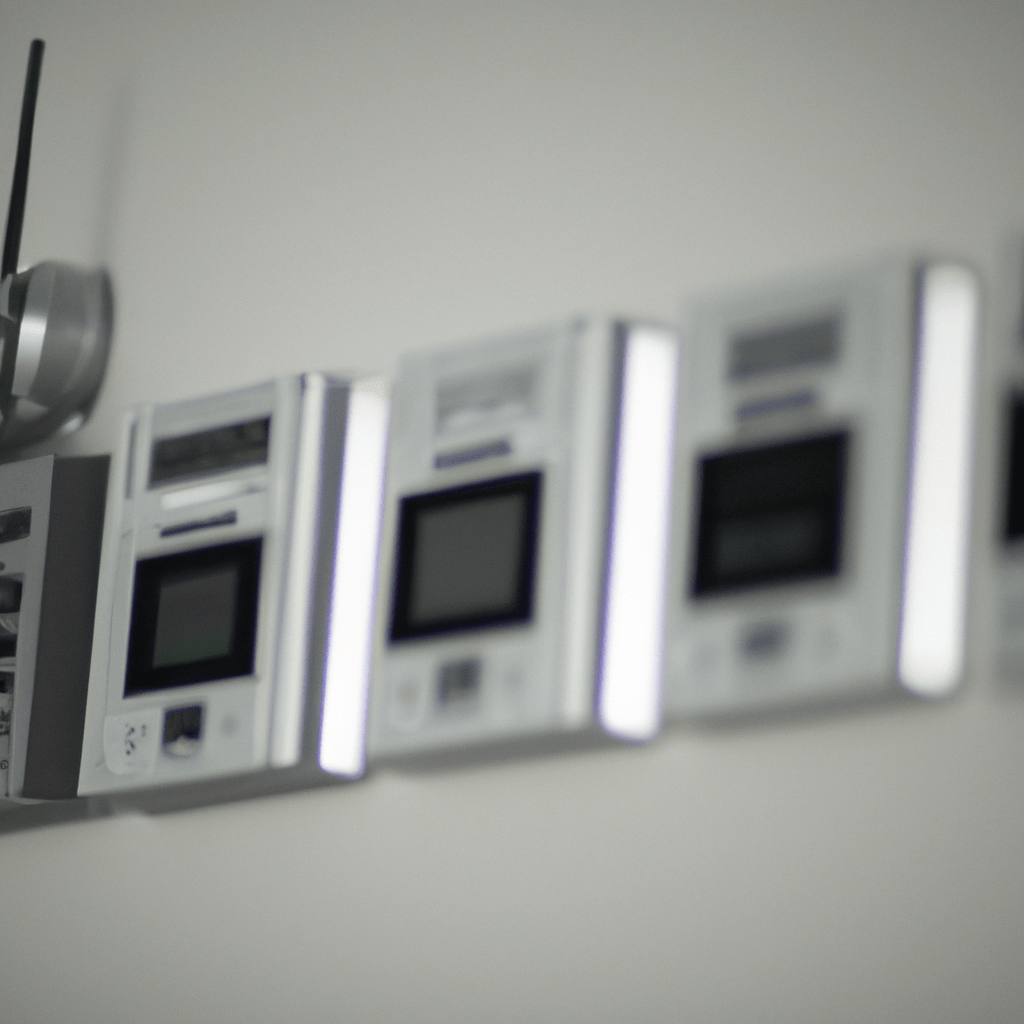 2 - A photo of a Paradox security system with various sensors and detectors protecting a home or a business. A central unit controls the system, allowing remote monitoring and providing peace of mind.. Sigma 85 mm f/1.4. No text.