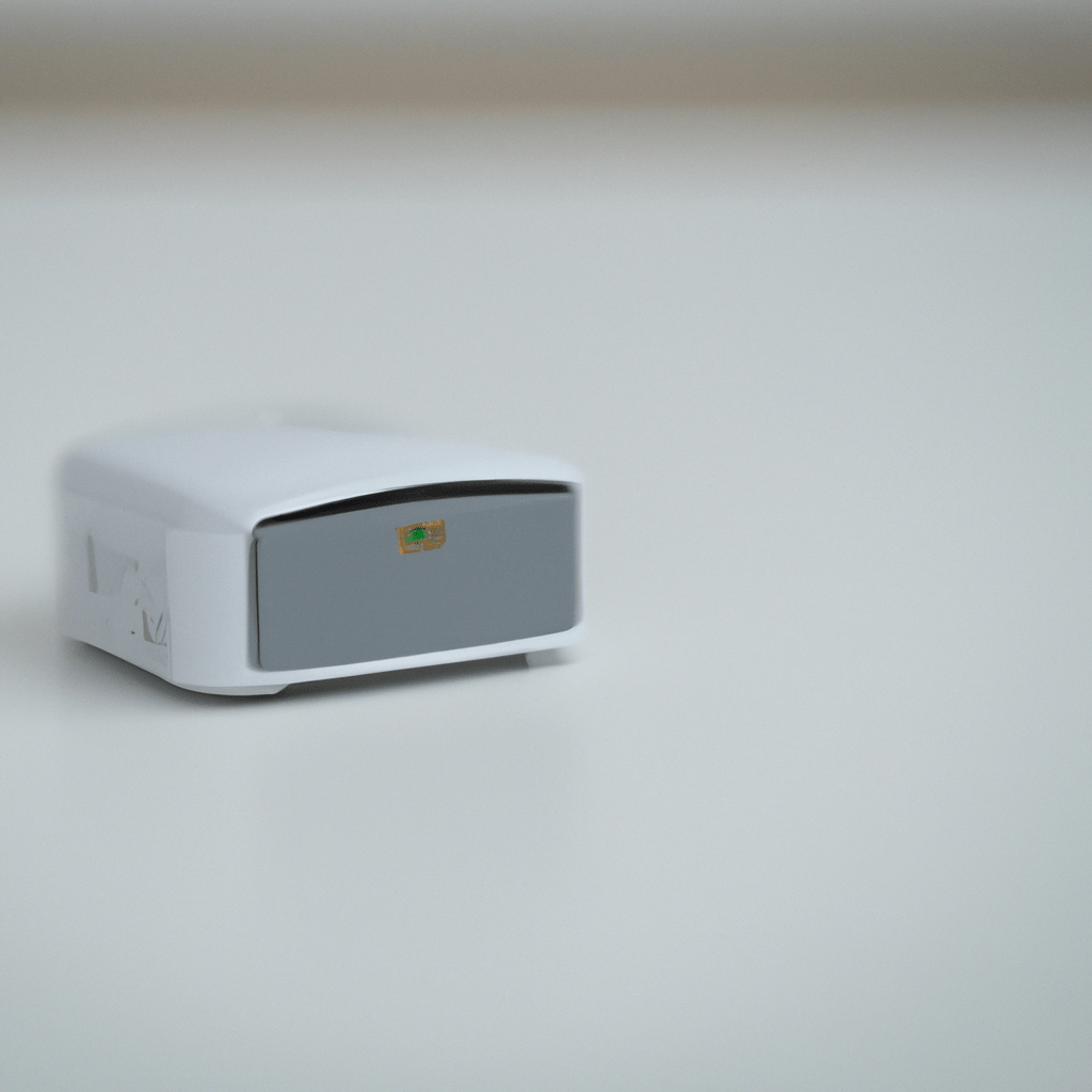 A picture of a motion sensor alarm on batteries. Easy to install and use, this wireless alarm provides security and protection for your home or office. Sigma 85 mm f/1.4. No text.. Sigma 85 mm f/1.4. No text.